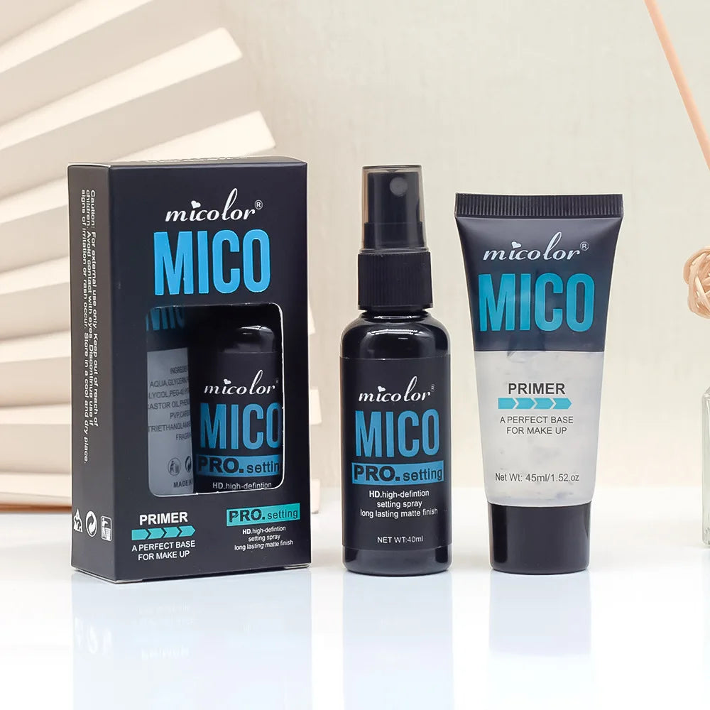 Makeup Primer & Setting Spray Set – Pore Blurring & Long Lasting Hold