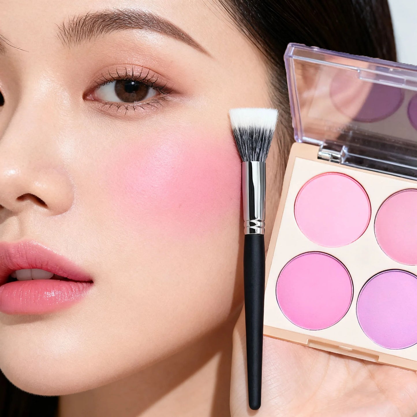 4-Color Matte Blush Palette – Natural Glow & Blendable Cheek Color