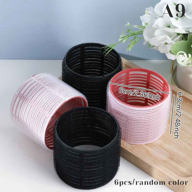 6pcs Self-Grip Hair Roller Set – Heatless Curling Rollers