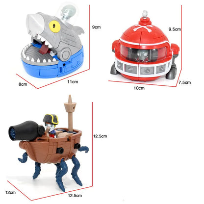 5 in 1 Plants vs Zombies Assembly Deformation BOSS Giant Zombie Robot Action Figure Model Toys Mech PVZ Transforming Gifts