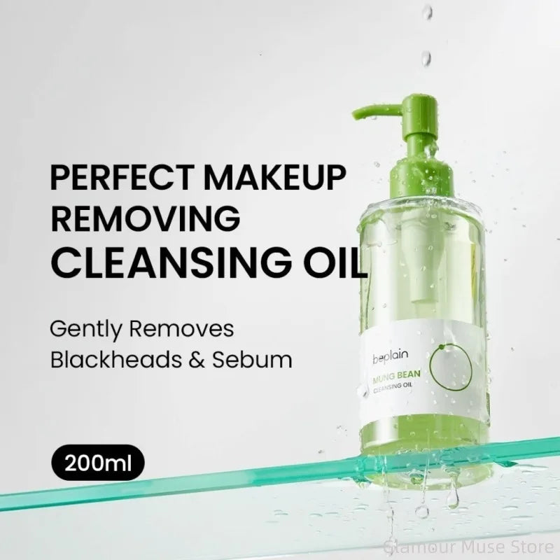 BEPLAIN Mung Bean Pore Serum, Cleansing Oil, Foam & Clay Mask Set