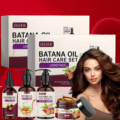Batana Oil Hair Care Set – Shampoo, Conditioner, Mask & Scalp Oil