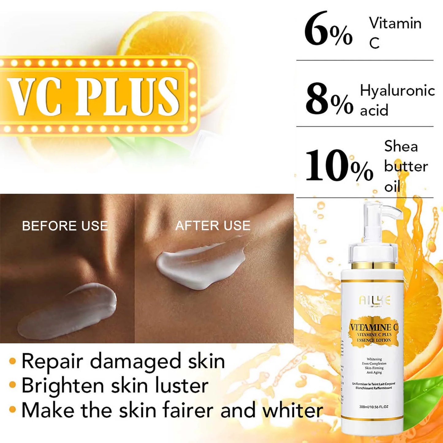AILKE Vitamin C Brightening Serum – Hydrating & Anti-Aging Care