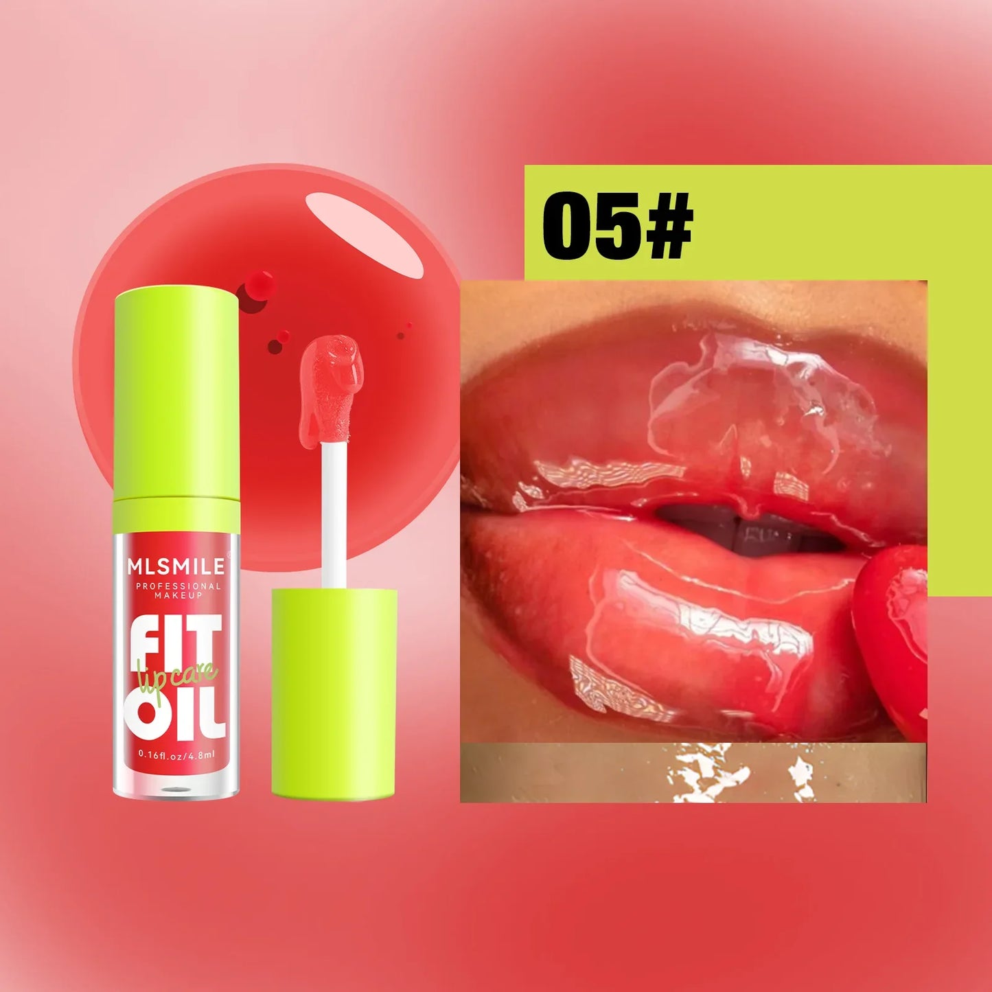 MLSMIL 8-Color Lip Oil Collection – Hydrating, Plumping & High-Shine Finish