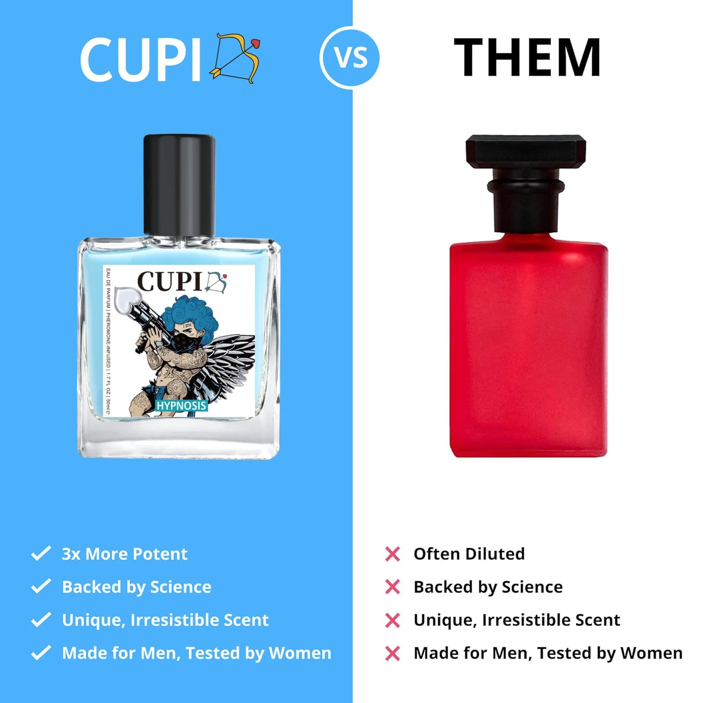 Cupid Men’s Eau de Parfum – Infused Cologne Fragrance (50ml)