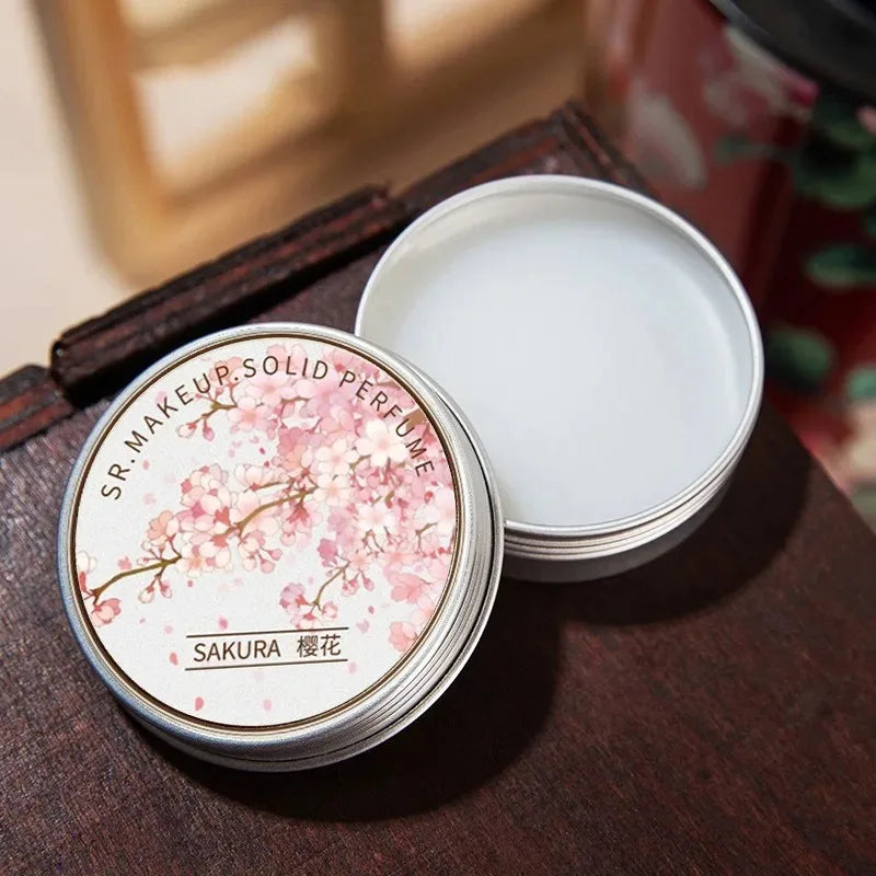 Solid Perfume Balm – Jasmine & Rose Floral Long-Lasting Fragrance (Portable)