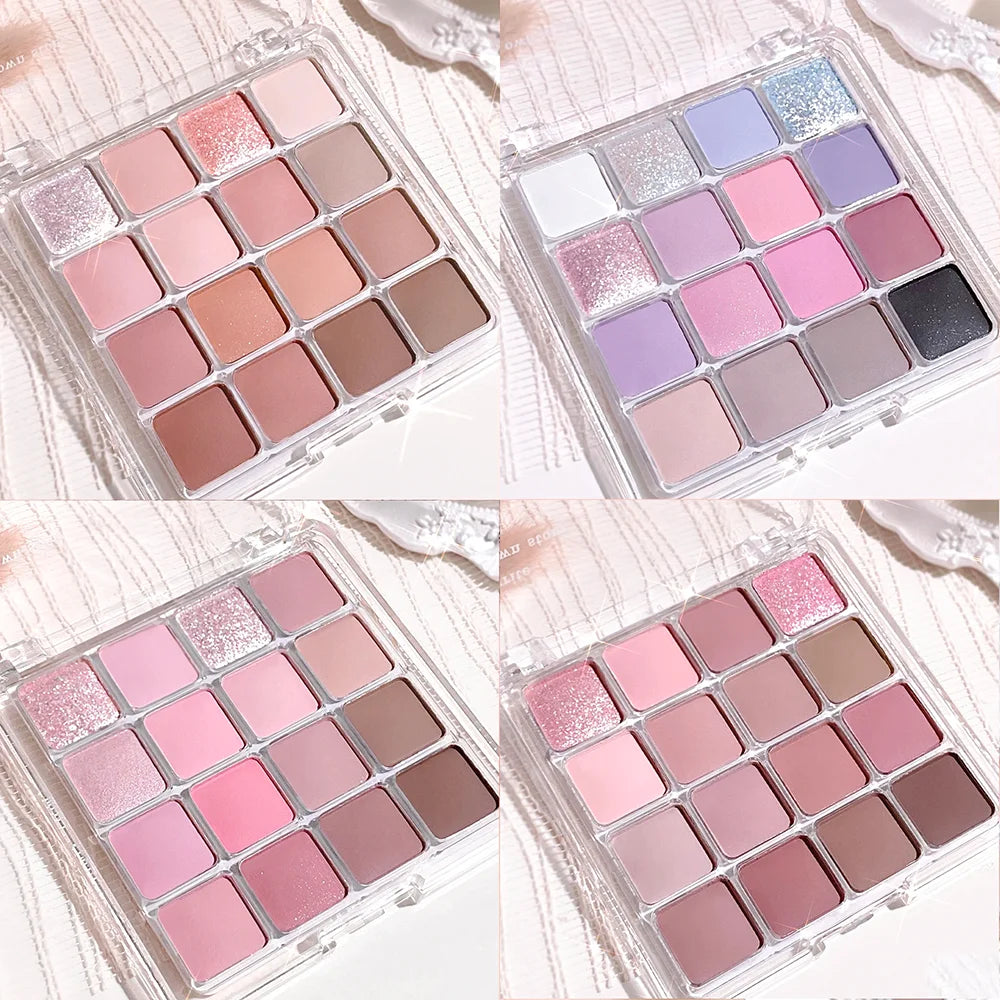 XIAOYUMI 16-Color Contour & Highlighter Palette – Waterproof Long Lasting