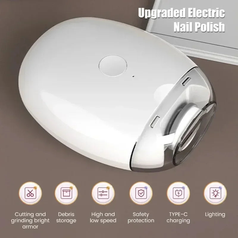Electric Nail Clipper with LED Light – Rechargeable Nail Cutter