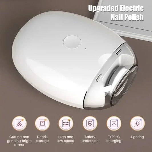 Electric Nail Clipper with LED Light – Rechargeable Nail Cutter