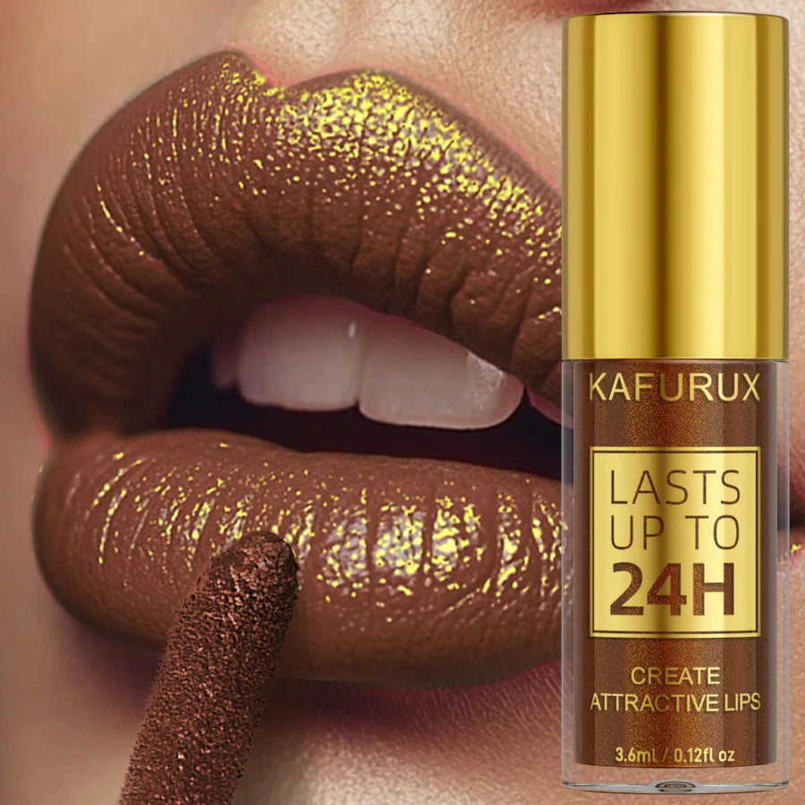 Metallic Glitter Lip Gloss – Long Lasting Waterproof Shine