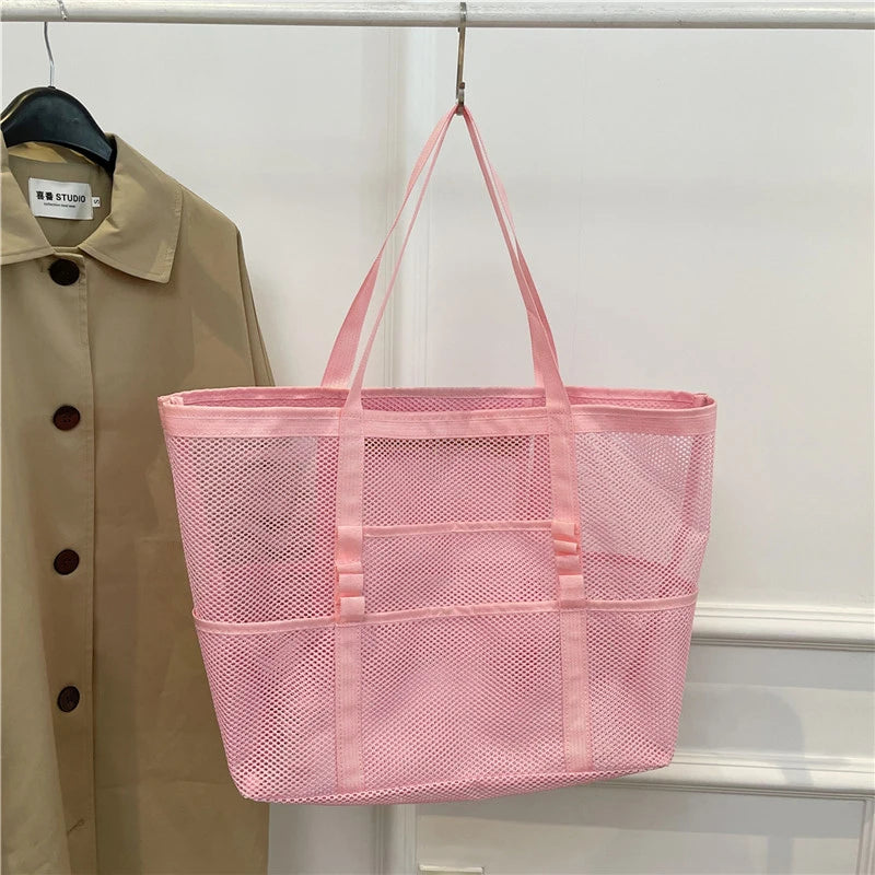 Portable Mesh Beach Bag – Travel & Storage Tote