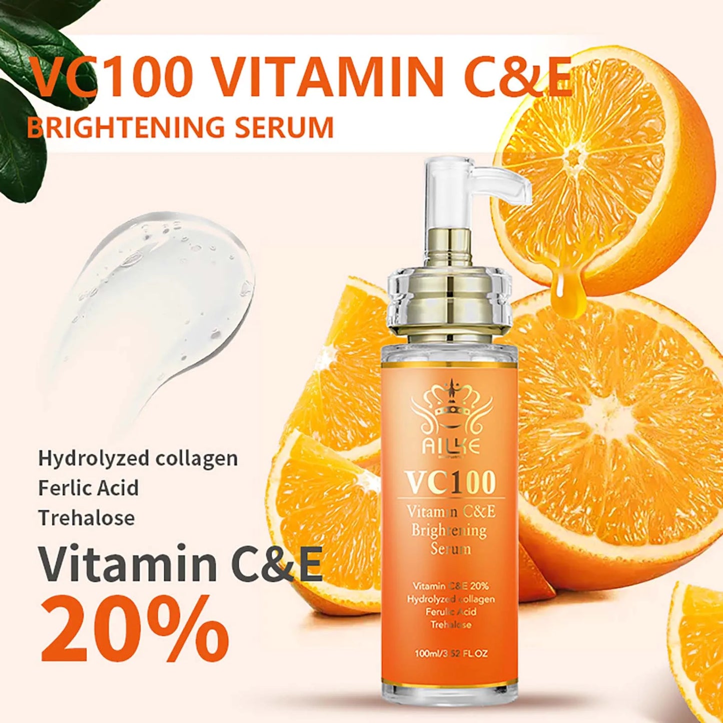 AILKE Vitamin C Skin Care Set – Collagen & Vitamin E Hydrating Care