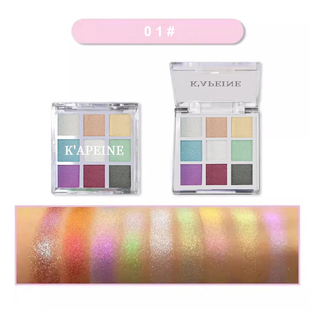 Surnelia Prism: 9-Color Multichrome Chameleon Eyeshadow Palette