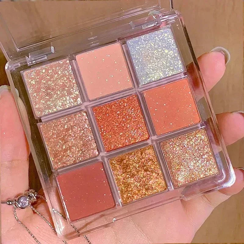 9-Color Chocolate Eyeshadow Palette – Matte & Shimmer