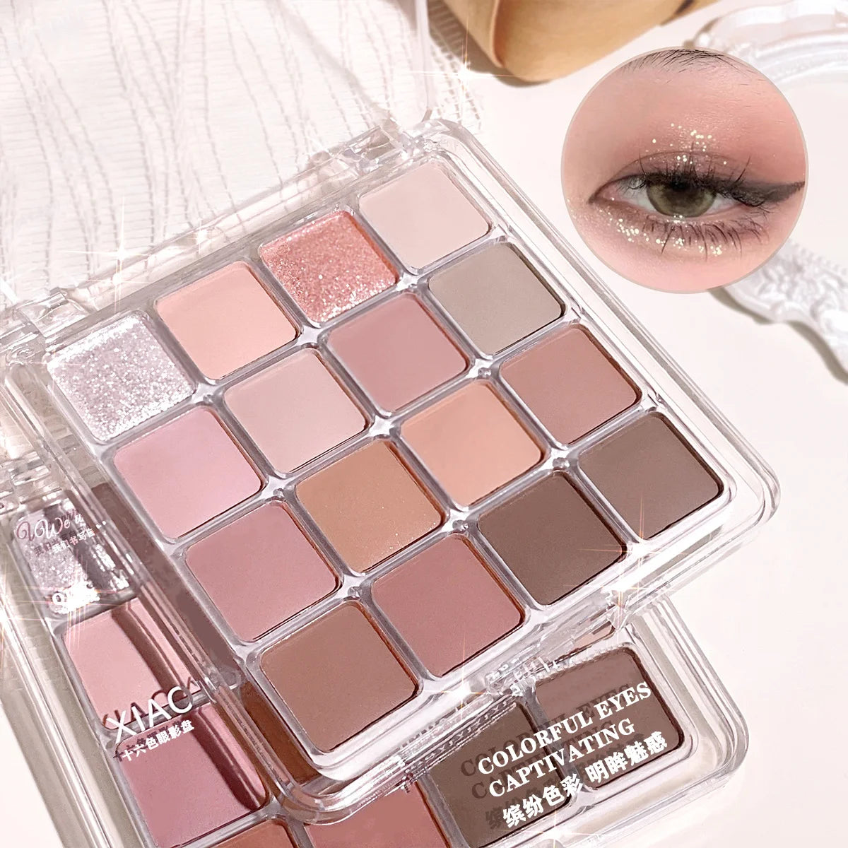 XIAOYUMI 16-Color Contour & Highlighter Palette – Waterproof Long Lasting