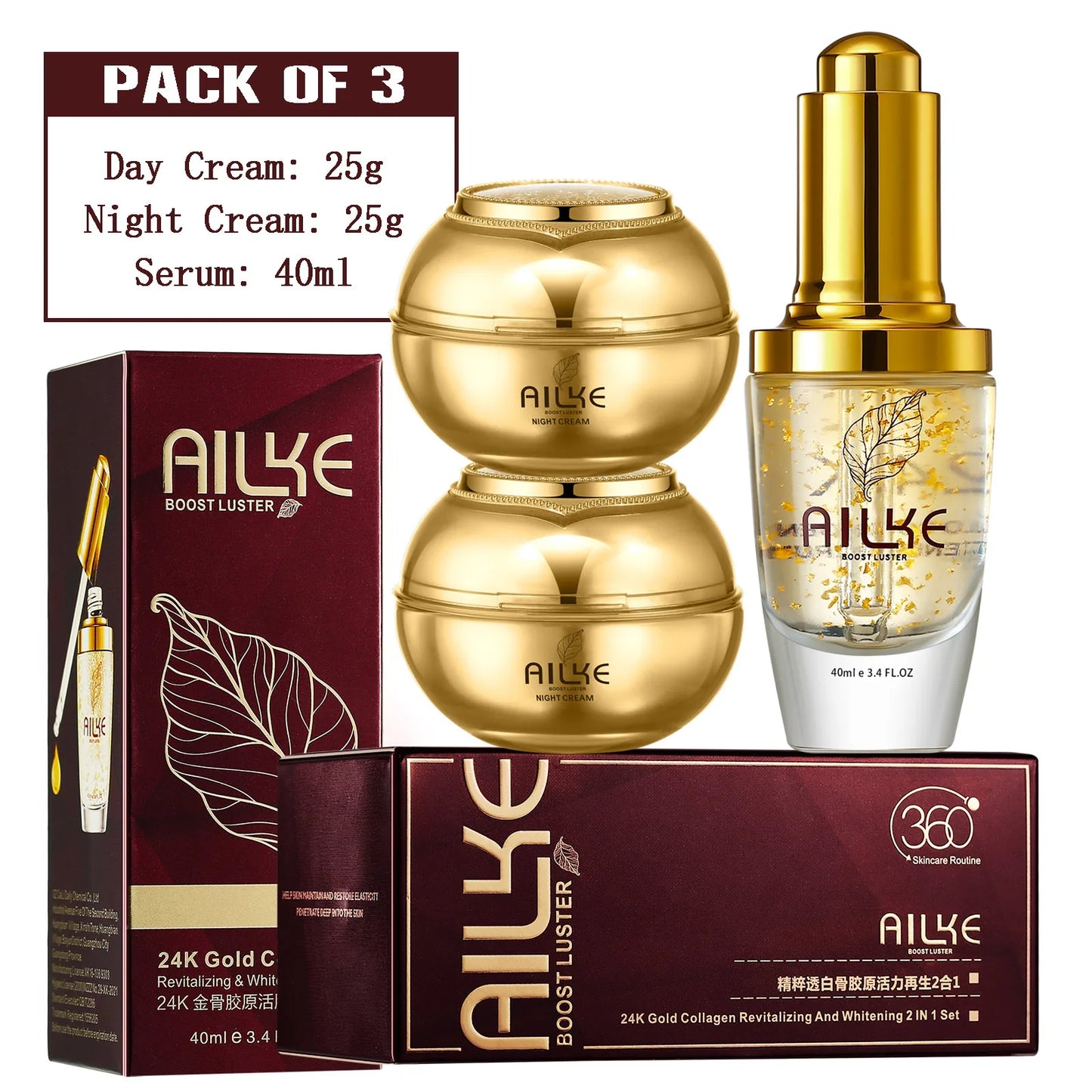 AILKE Collagen Face Care Set – Hydrating & Even Skin Tone