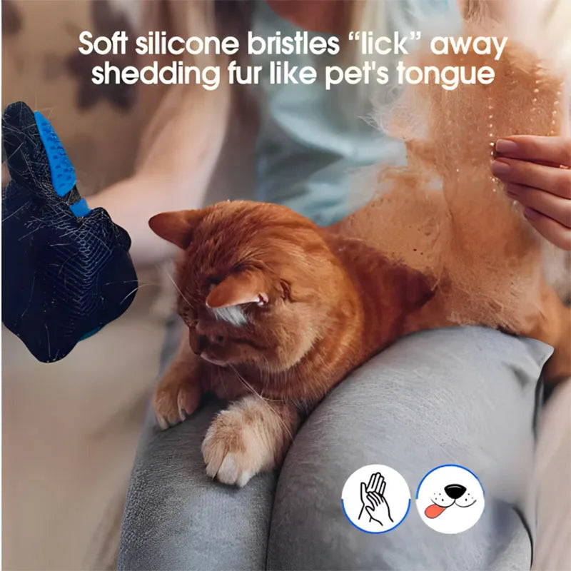 MassageGlove: Gentle Pet Grooming & Deshedding Mitt