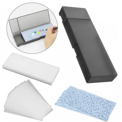 Portable Wet Palette Water-based Paint Set Paint Coloring Tool Pigment Toning Moisturizing Box for Model Tools Hobby DIY Toy