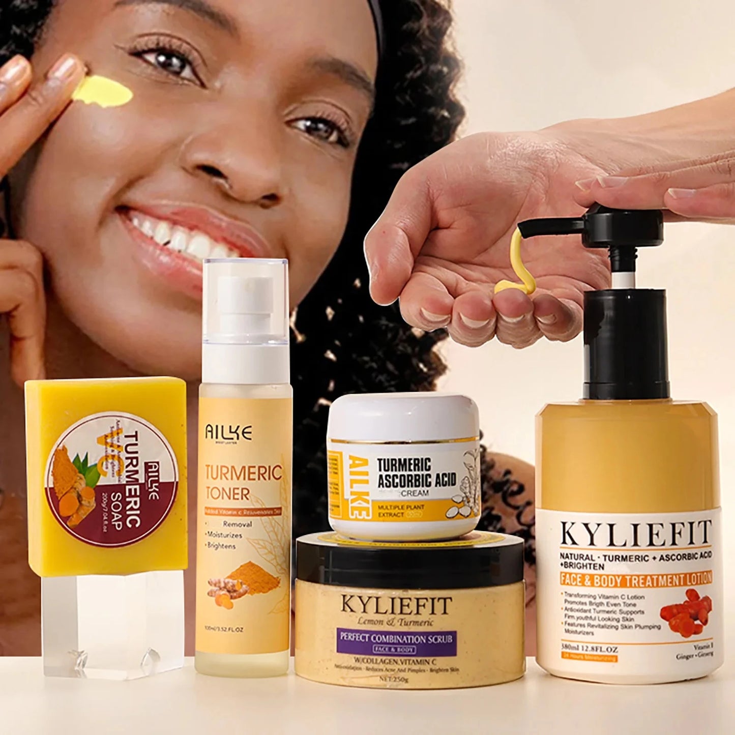 Organic Turmeric Kit – Brightening, Spot Removal, Acne Treatment & Hydration Routine