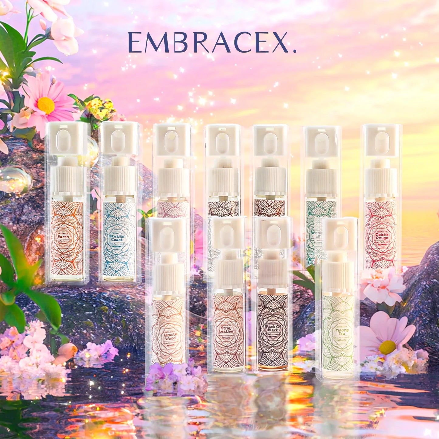 Women’s Perfume Spray Set – Essential Oil Fragrance (Floral Fruity Woody, Long-Lasting)