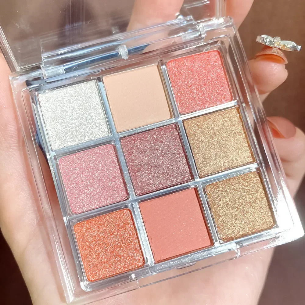 9-Color Chocolate Eyeshadow Palette – Matte & Shimmer