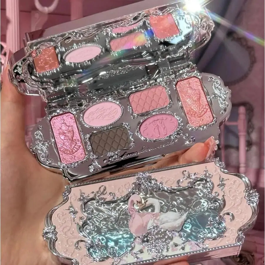 Flower Knows Swan Ballet Eyeshadow Palette – 6 Colors Matte & Shimmer