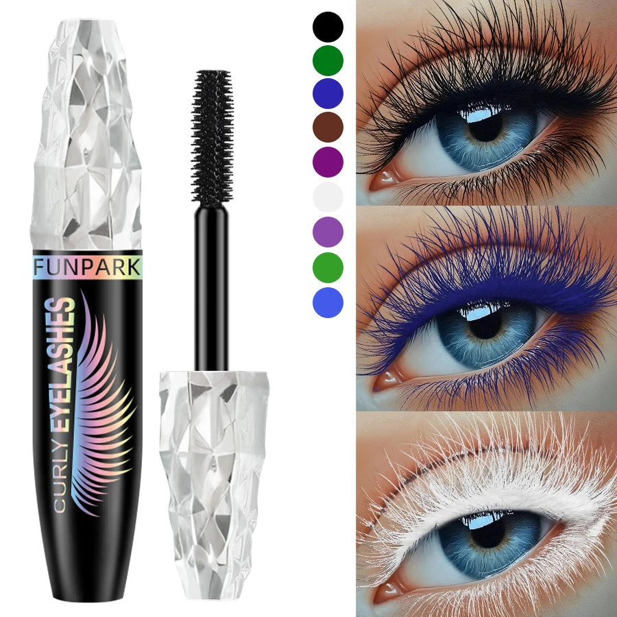 9-Color Waterproof Mascara – Lengthening & Volumizing Formula