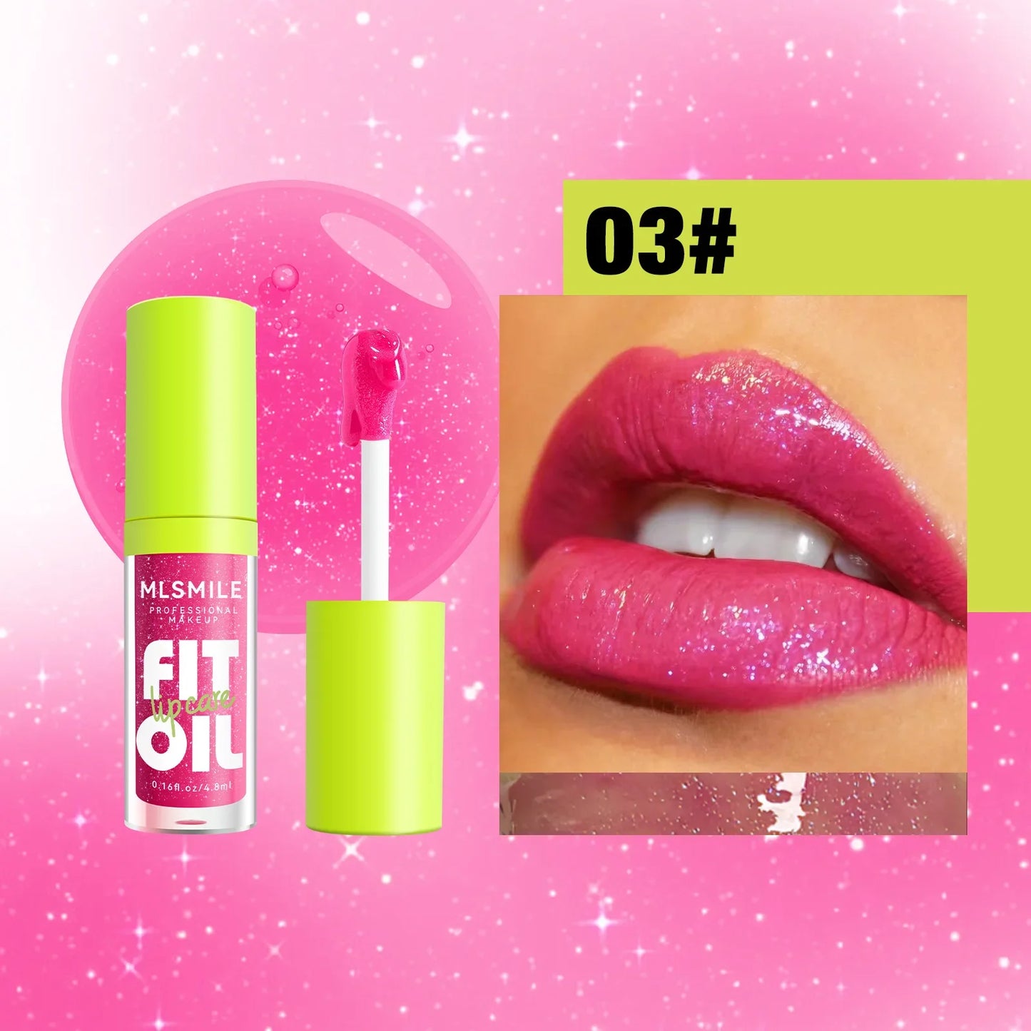 MLSMIL 8-Color Lip Oil Collection – Hydrating, Plumping & High-Shine Finish