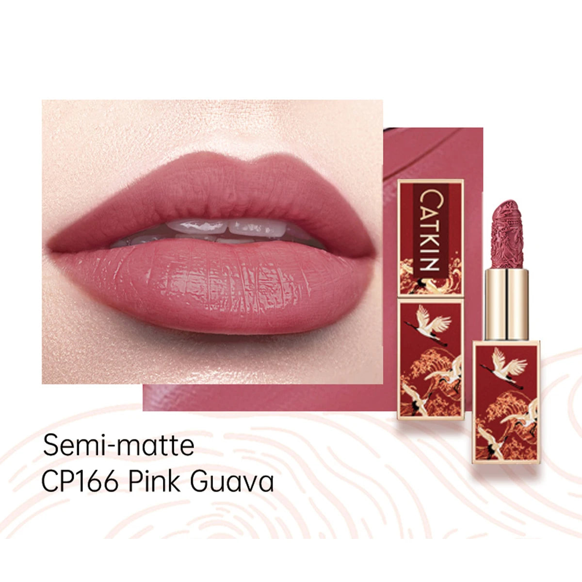 CATKIN Hydrating Matte Lipstick – Creamy, Long-Lasting Satin Finish