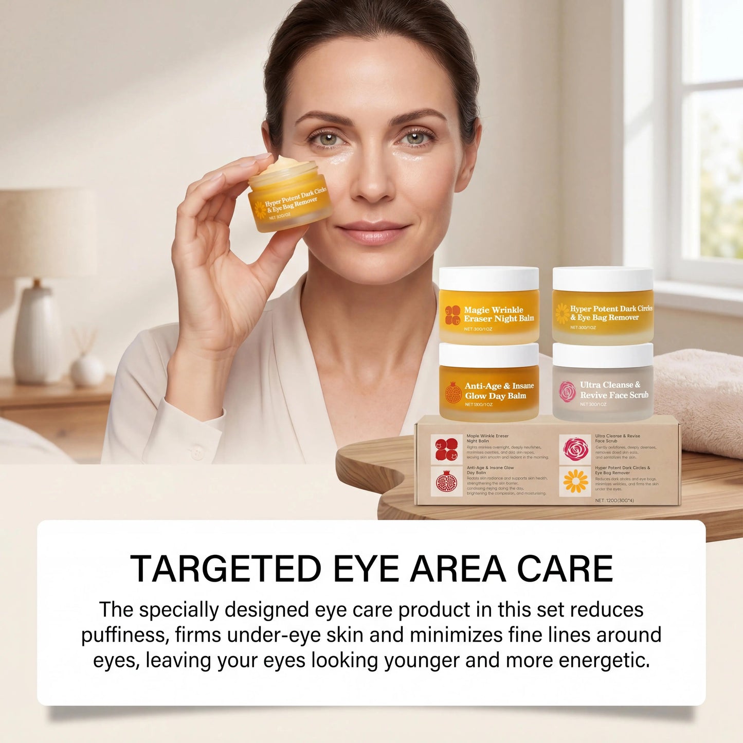 Day & Night Skincare Set – Moisturizing, Repairing & Brightening Face & Eye Care