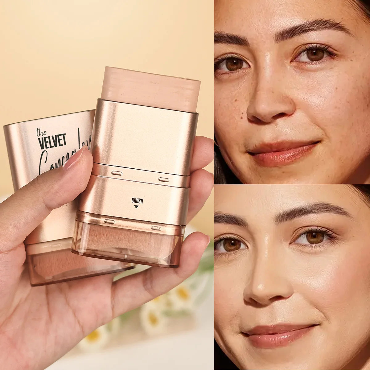 2-in-1 Foundation & Concealer Stick – Waterproof Full Coverage