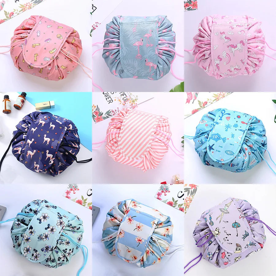 Drawstring Cosmetic Bag – Waterproof Travel Makeup Organizer