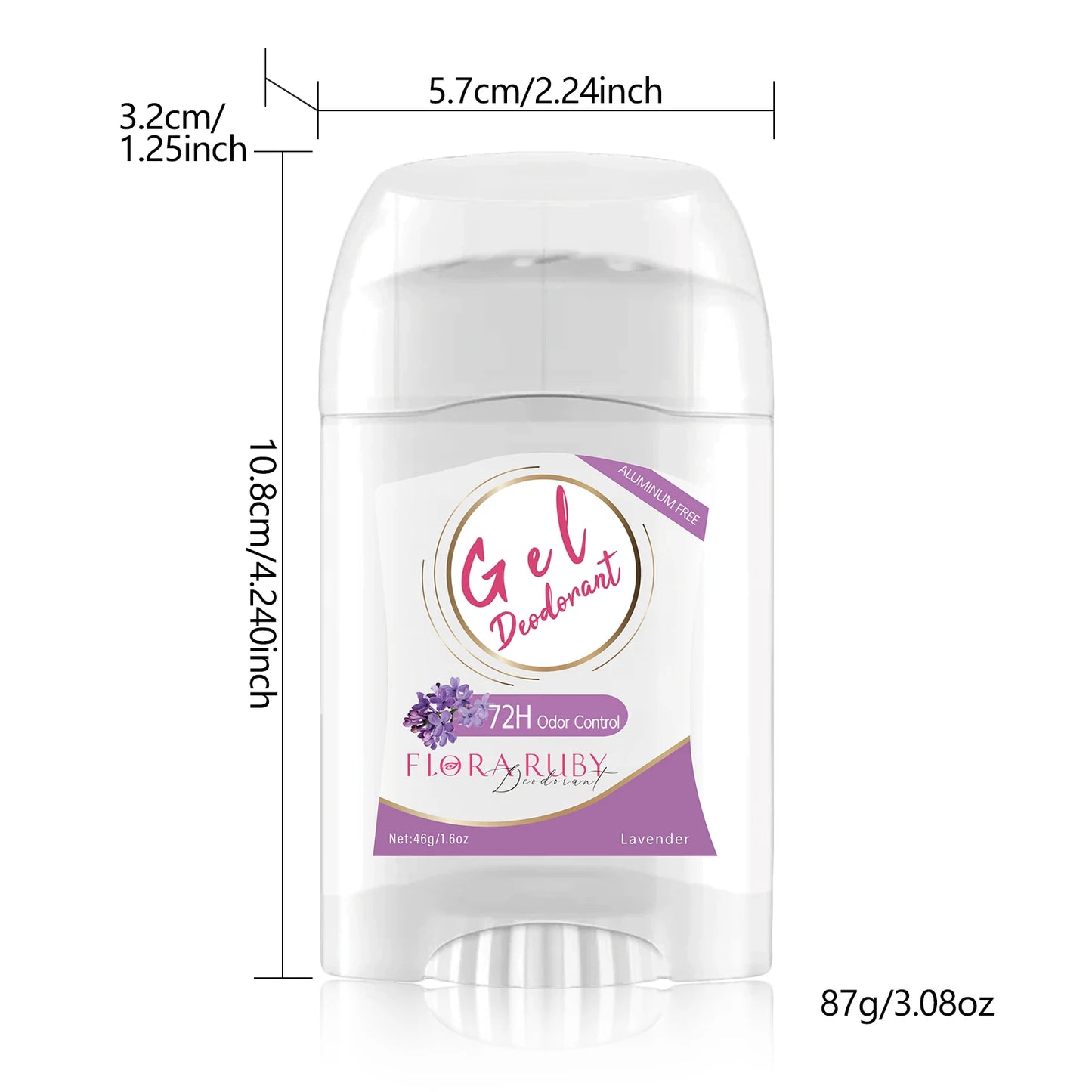 Deodorant Women Solid Fragrance Paste, Natural Flower Fragrance, Clean Scent 48 Hour Long-Lasting, Keeps Fresh & Dry, 46g/1.6oz