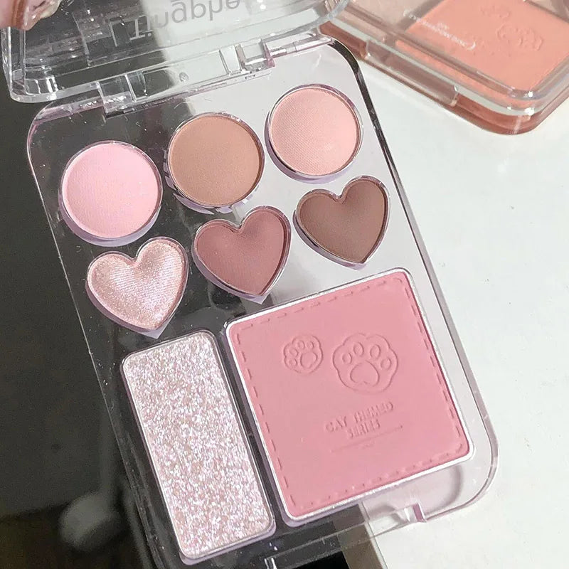 Surnelia Love-Tone: 8-Color Eyeshadow, Blush & Highlighter Palette