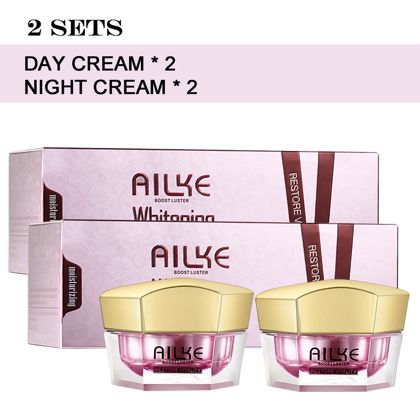 AILKE Collagen & Hyaluronic Acid Face Cream Set – Hydrating & Anti-Aging Care