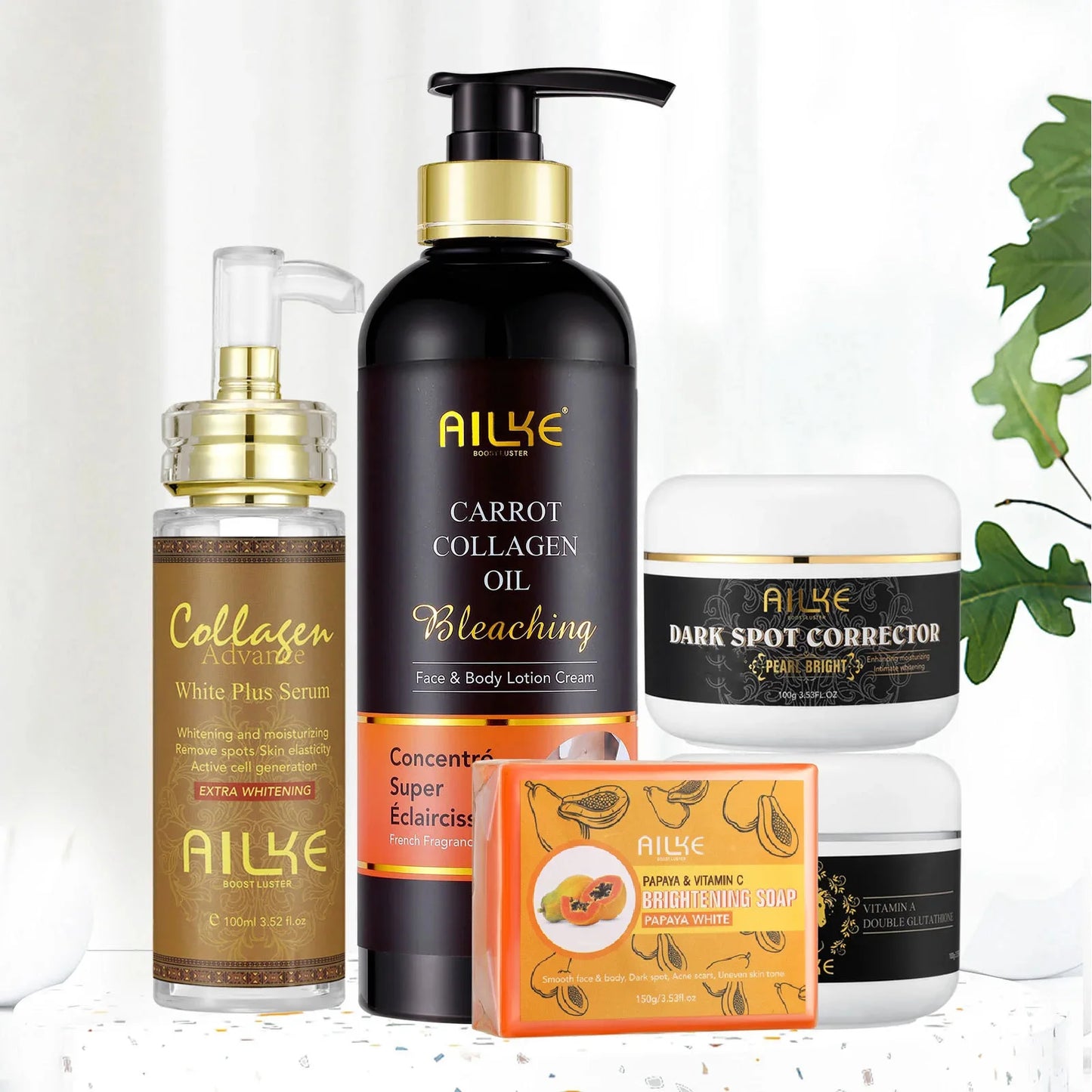 AILKE Skin Care Kit with Collagen – Hydrating & Brightening Formula
