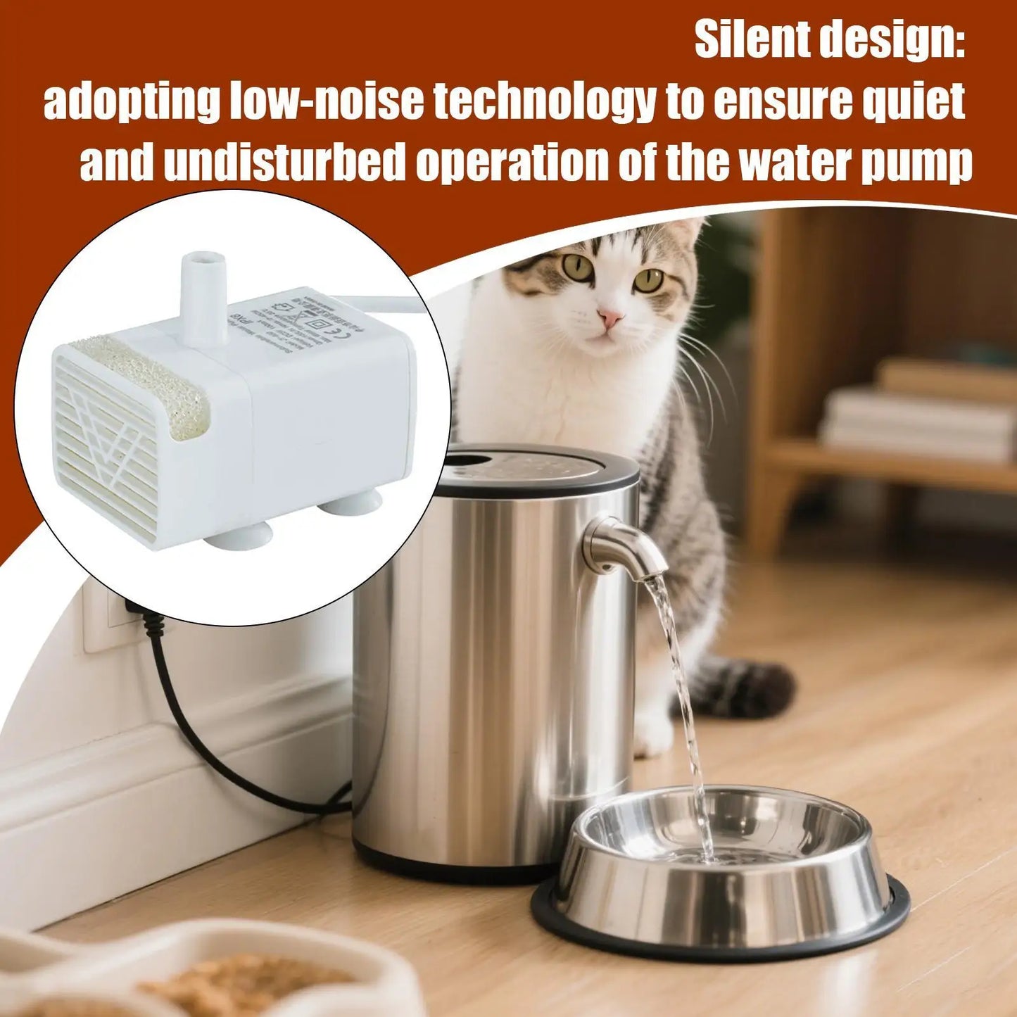 PureFlow: USB Submersible Pump for Cat Water Fountains