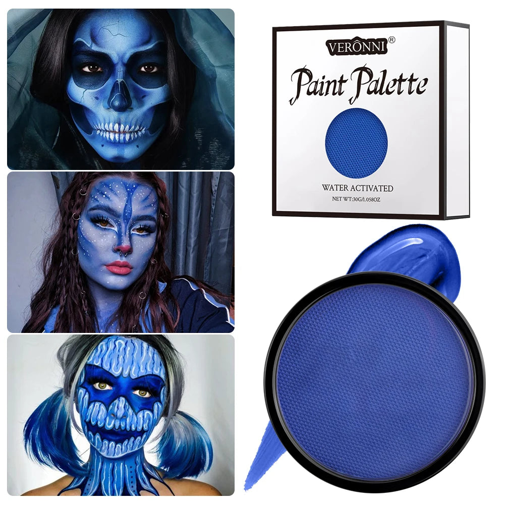 6 Colors Water Activated Face & Body Paint Kit – Non-Toxic Makeup