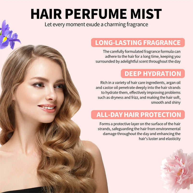 Hair Perfume Mist – Long-Lasting Natural Fragrance (80ml, Unisex)