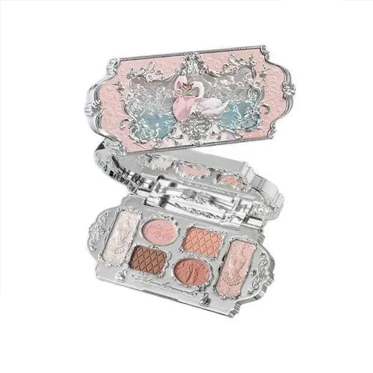 Flower Knows Swan Ballet Eyeshadow Palette – 6 Colors Matte & Shimmer