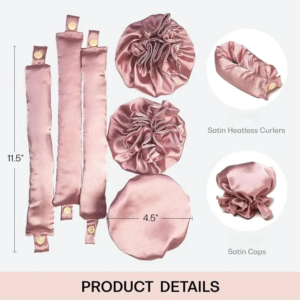Heatless Silk Curling Headband – No Heat Hair Curlers Set