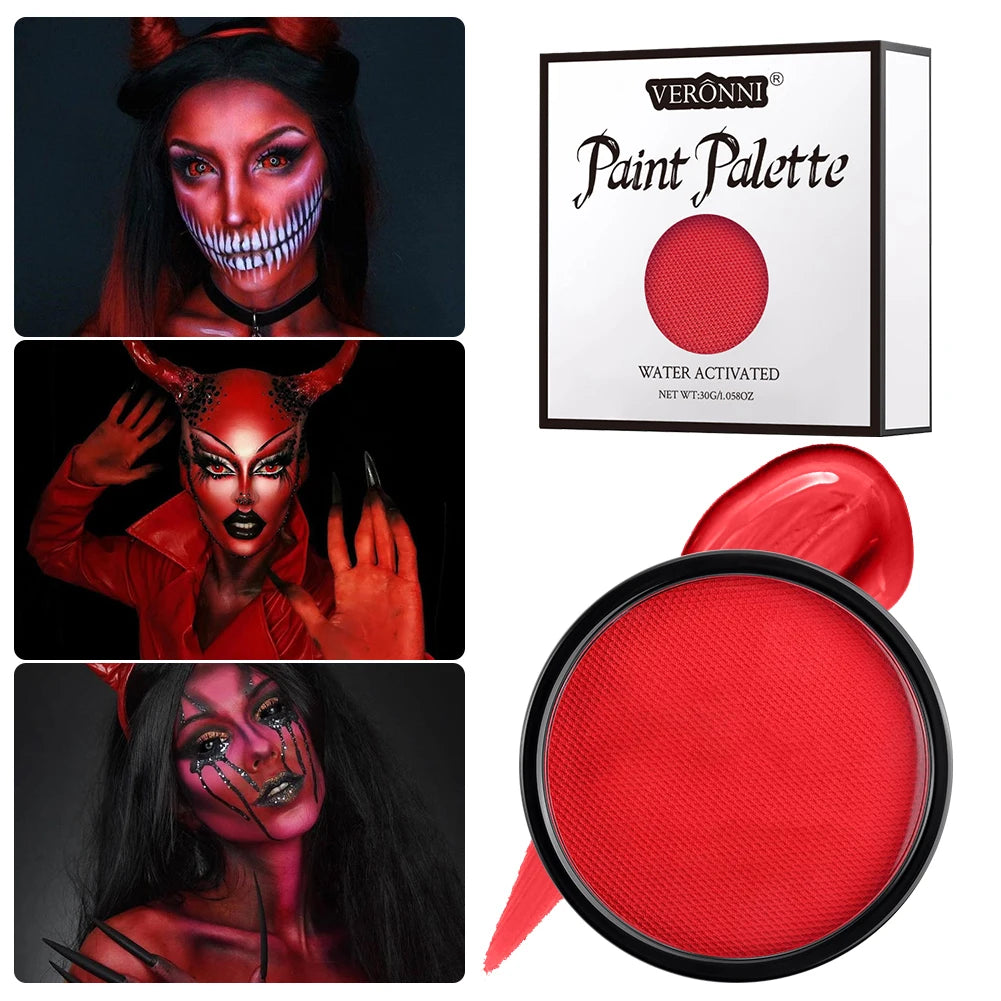 6 Colors Water Activated Face & Body Paint Kit – Non-Toxic Makeup