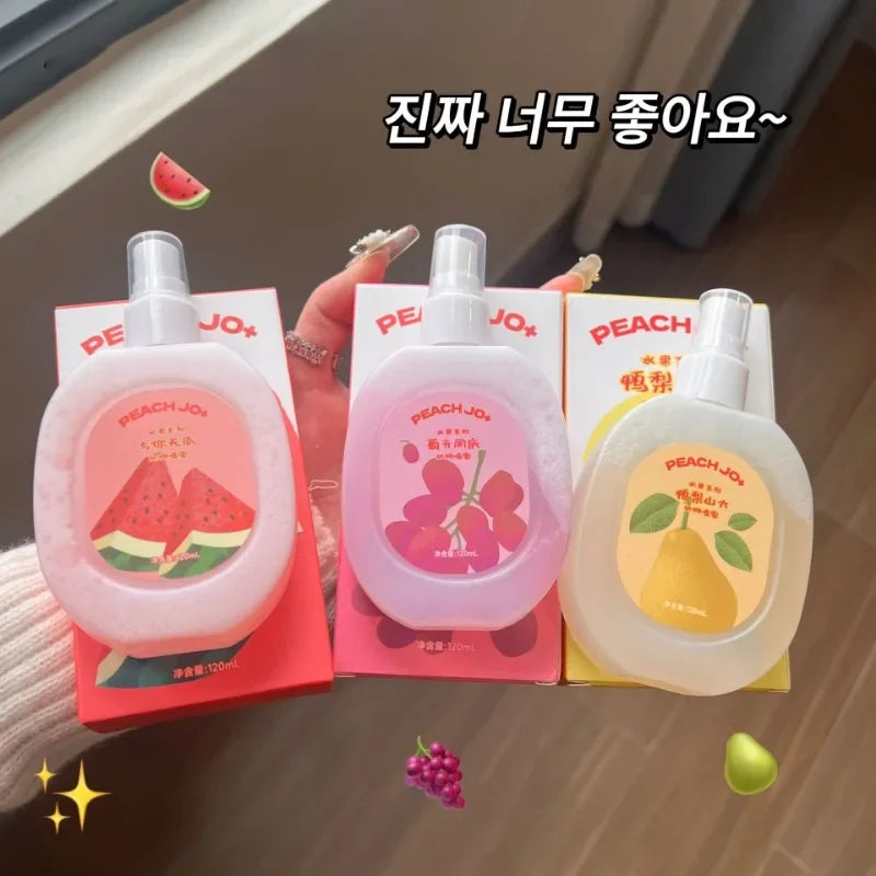Clothes Perfume Spray Fresh Scent Long Lasting Deodorant for Men and Women Clothing Fruits Peach Odor Air Freshener Fragrance