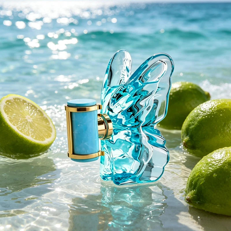 Butterfly Women Long Lasting EDT, Fruity Floral Amber Woody Scent, Jasmine Vaniella Lemon Citrus Elegant Light Fragrance 50ml