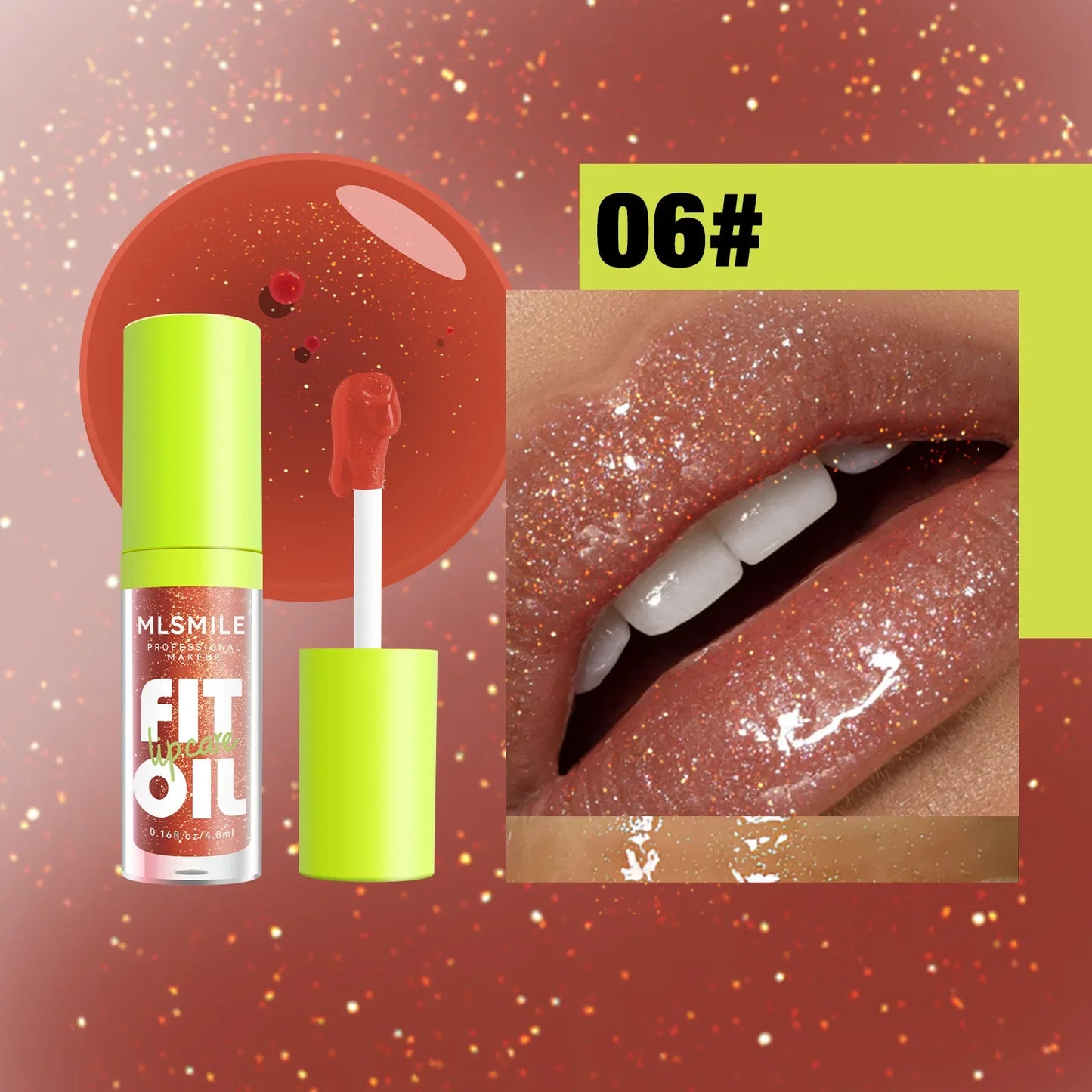MLSMIL 8-Color Lip Oil Collection – Hydrating, Plumping & High-Shine Finish