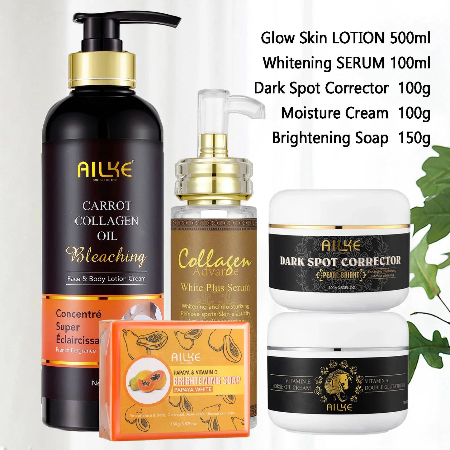 AILKE Collagen Skin Care Set – Hydrating & Brightening Body Care
