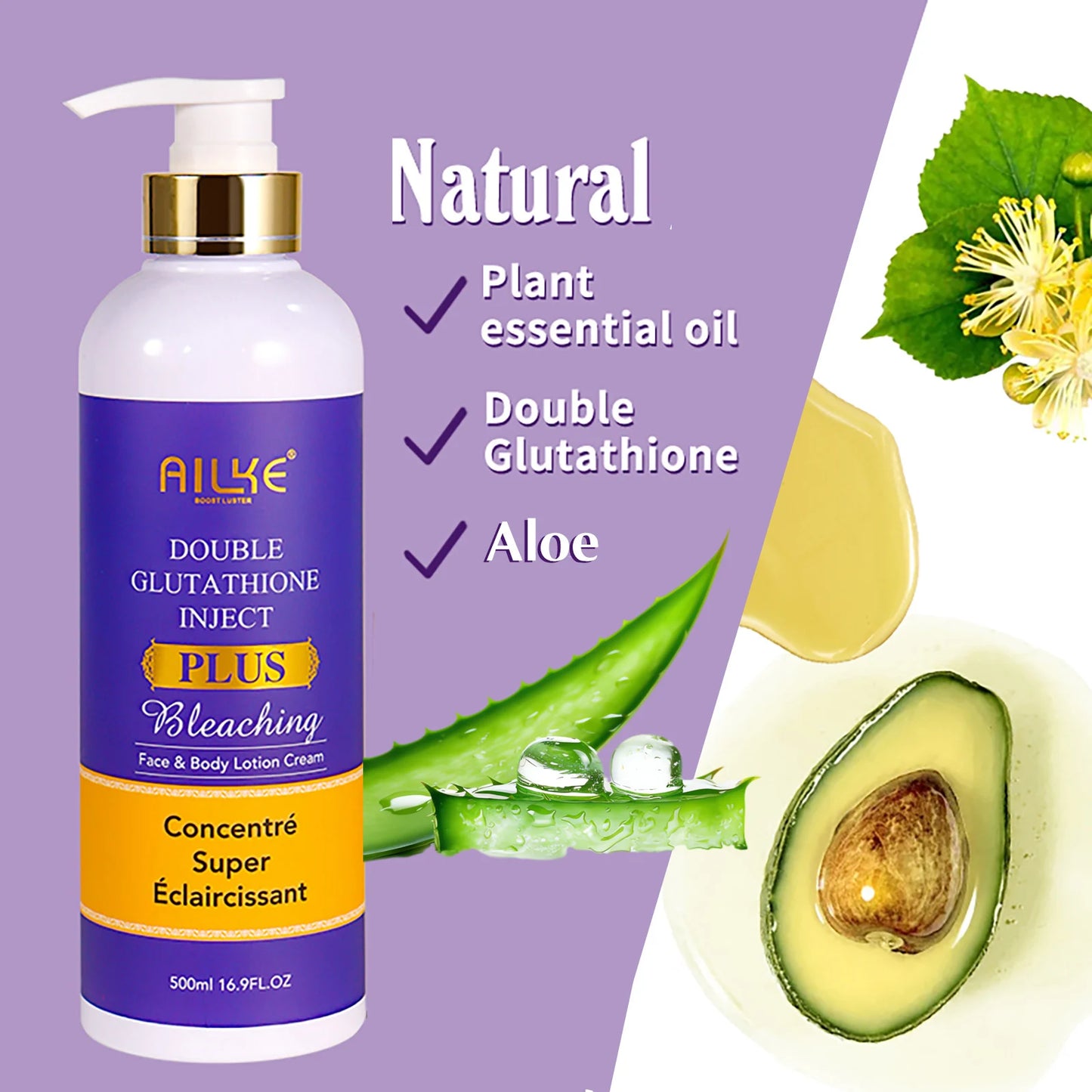AILKE Glutathione Body Lotion – Moisturizing & Skin Tone Care