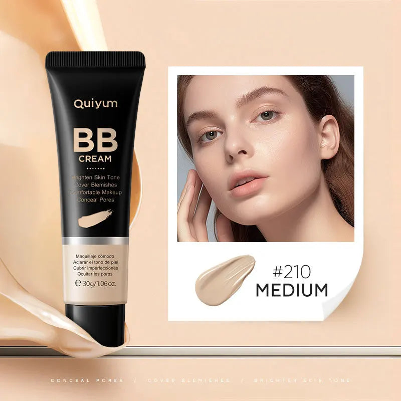 High Coverage BB Cream – Waterproof, Long-Lasting Brightening Face Foundation