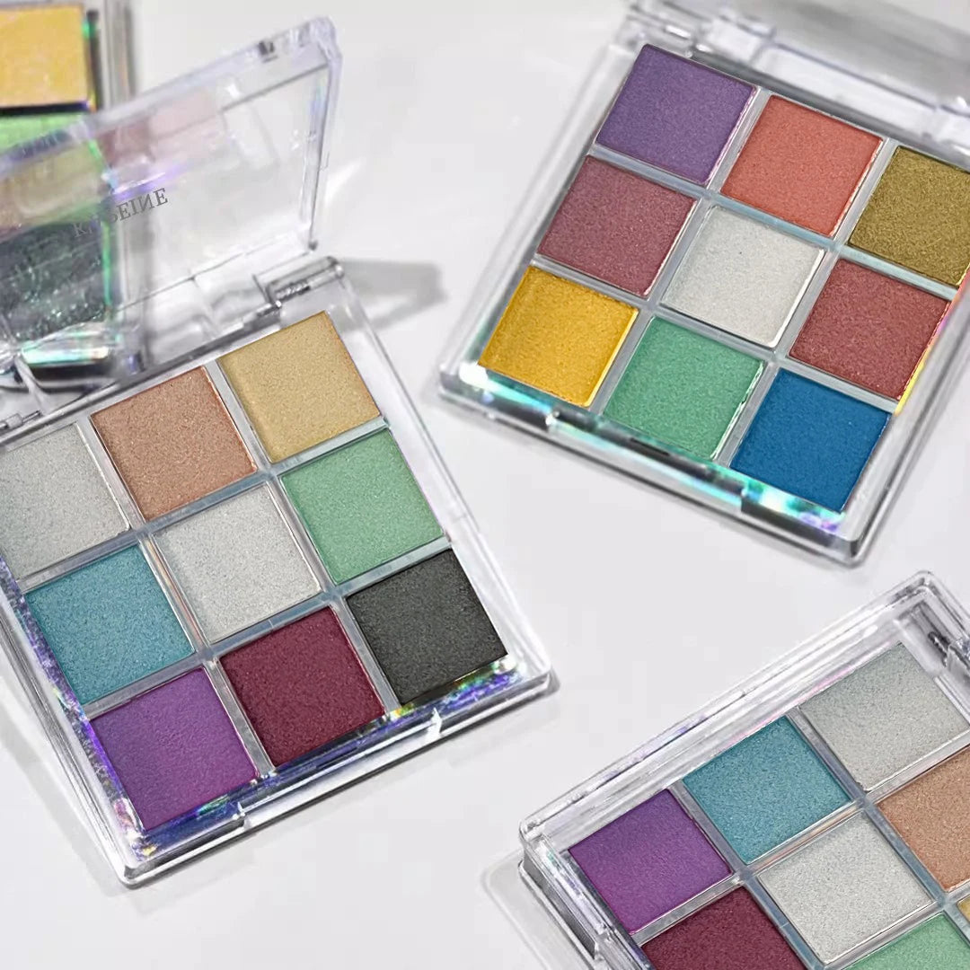 Surnelia Prism: 9-Color Multichrome Chameleon Eyeshadow Palette