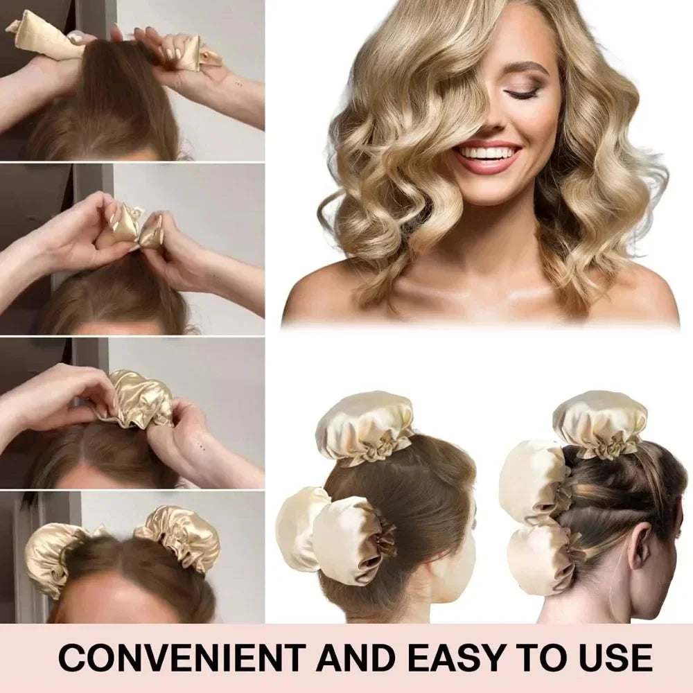 Heatless Silk Curling Headband – No Heat Hair Curlers Set